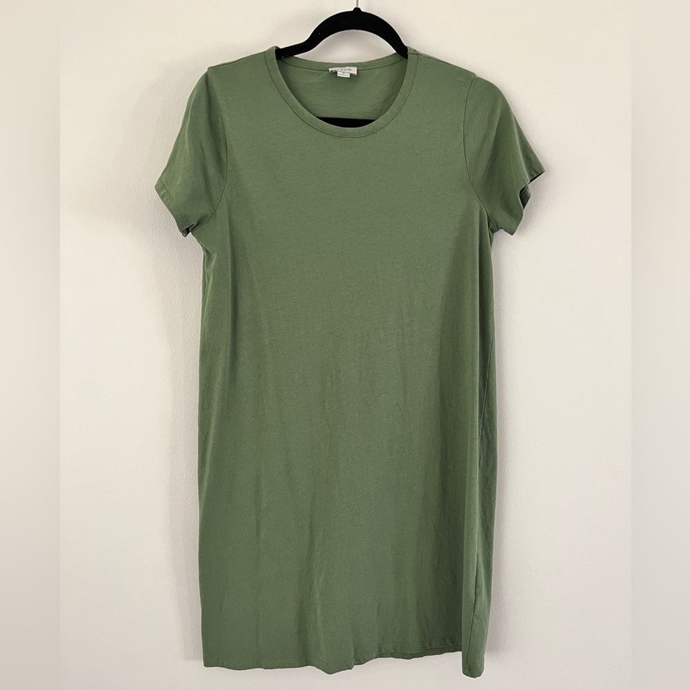 J. Crew Factory t shirt dress in olive green. Size small.